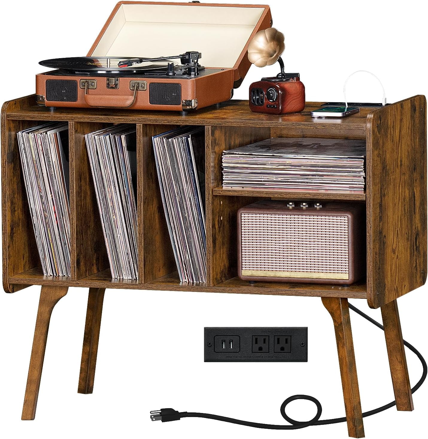 Crosley Furniture Soho MDF Wood and Birch Veneer Turntable Stand