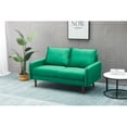 thumbnail image 2 of Kingway Furniture Hambrok Velvet Living Room Loveseat in Green, 2 of 8