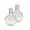 Clear - Pack of 2, variant on Serene Spaces Living Clear Bottleneck Bulb Glass Vase, 5.3" Dia & 7.48" Tall, Pack of 2