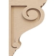 thumbnail image 3 of 4"W x 8"D x 12"H Classic Scroll Rough Cedar Woodgrain TimberThane Corbel, Primed Tan, 3 of 6