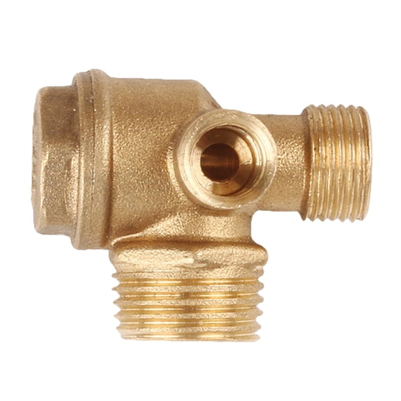 3-Port Check Valve Brass/Zinc Alloy Male Threaded Workshop Replace Air Compressor Unidirectional Check Valve Connector