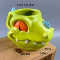 thumbnail image 2 of Taza de agua para niños de oficina creativa pintada a mano con anime en 3D, taza de dinosaurio de dibujos animados, taza de cerámica con animales, 2 of 4