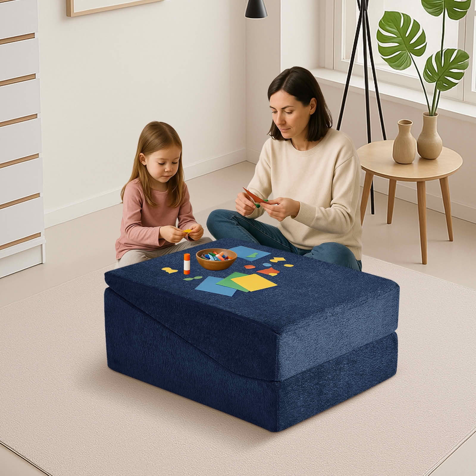 MAYEERTY High-Density Sponge Foldable Tatami Sofa Bed Multi-Use Lounge Chair No Assembly