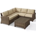 thumbnail image 4 of Afuera Living Ensemble Sectionnel Moderne de Patio en Osier 4 Pcs, Brun et Sable, 4 of 22