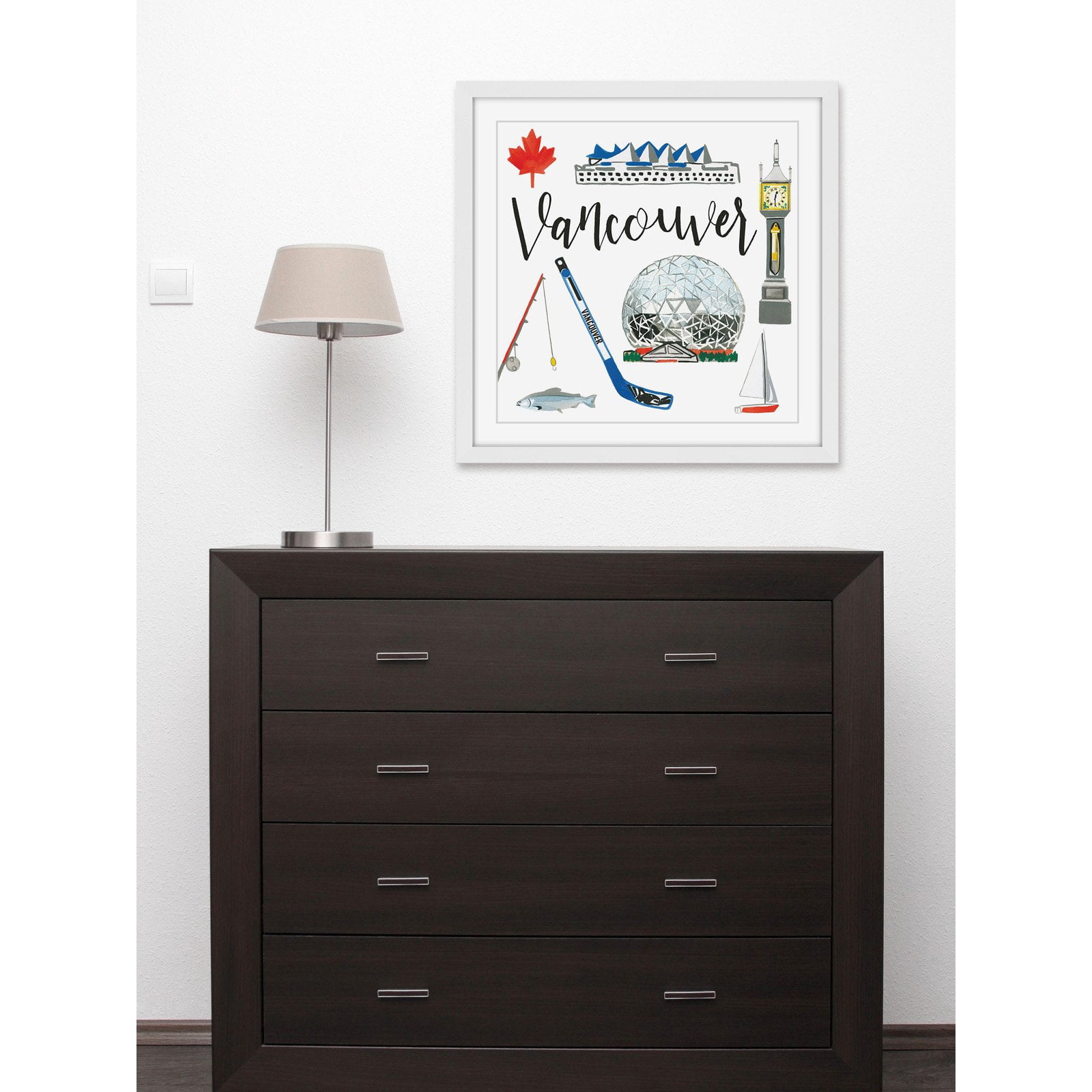 Marmont Hill "Red Maple Leaf" by Molly Rosner Framed Painting Print