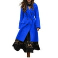 thumbnail image 2 of Women Winter Clothes Fall Winter Wool Coats for Women Double Breasted Long Trench Coat, 2 of 6