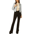 thumbnail image 2 of INSPIRE CHIC Women's Elegant Button-Down Point Collar Short Coats S Gray, 2 of 5