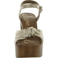 thumbnail image 3 of Sam Edelman Womens Trista Metallic Ankle Strap Platform Sandals, 3 of 3
