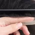 thumbnail image 3 of Toupee for Men Q6 Base Brazilian Remy Hair Units Breathable Lace Top with PU Perimeter Men's Hairpiece, 3 of 6