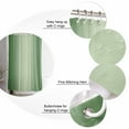 thumbnail image 6 of Green Ombre Waterproof Fabric Shower Curtain, Modern Gradient Abstract Art Shower Curtain for Bathroom Curtains Bathtubs Hotel Washable Shower Curtains with 12 Hooks Extra Long 72x96, 6 of 6