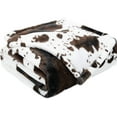 thumbnail image 6 of Cozy Throw Blanket Twin Size Black and White Cow Print Soft Fuzzy Fleece Bed Blanket Lightweight Plush Twin Blanket 60x80inch for Bedroom Livingroom, 6 of 6