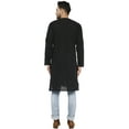 thumbnail image 2 of SKAVIJ Tunique Homme Kurta en Coton Chemise Longue Coupe Régulière (TG, Black)), 2 of 5