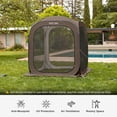 thumbnail image 4 of EAST OAK Pop up Screen House 6 x 6 FT Waterproof Canopy Tent for Patio, Backyard, Brown, 4 of 8