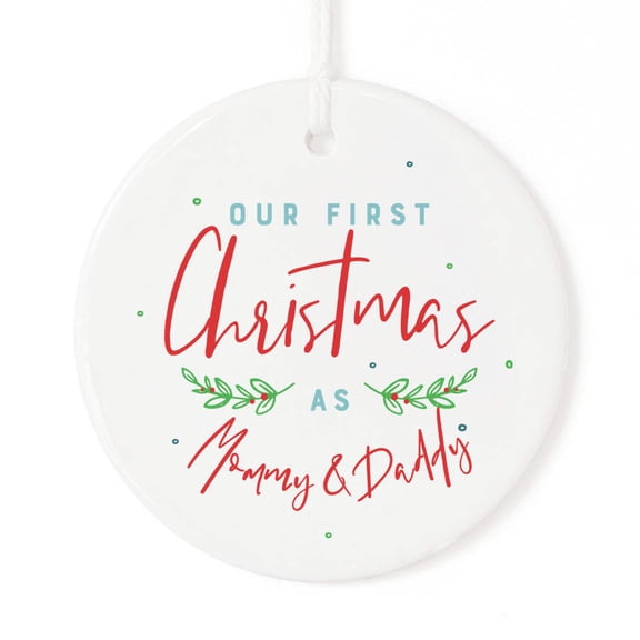 Our First Christmas as Mommy and Daddy Christmas Ornament