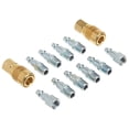 thumbnail image 1 of Kit de acopladores y enchufes Milton (S-210) 1/4 NPT M-Style 12 piezas, 1 of 7