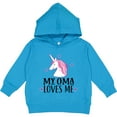 thumbnail image 2 of Inktastic My Oma Loves Me Girl Unicorn Toddler Hoodie, 2 of 4