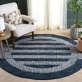 thumbnail image 2 of SAFAVIEH Pine Qendro Geometric Area Rug, Navy/Ivory, 6' x 6' Round, 2 of 10