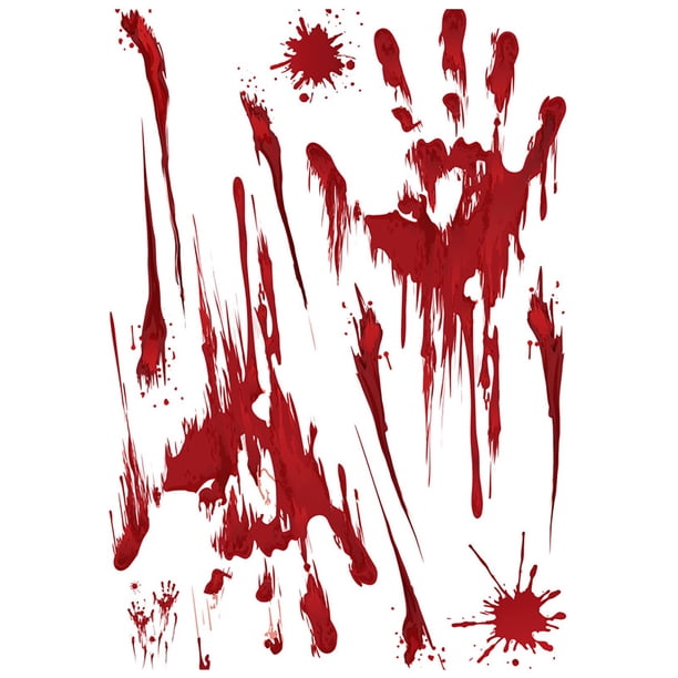 Clearance! Halloween Decor! Halloween Wall Stickers Blood Zombies Window Glass Decoration Wall Stickers Buy 2 Get 3