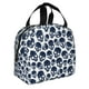 thumbnail image 2 of Easygdp black Skull white Bolsa Térmica Premium - Tela Oxford Impermeable, Gran Capacidad, Bolsillo Frontal, Unisex para Trabajo, Escuela, Actividades al Aire Libre y Picnics, 2 of 8