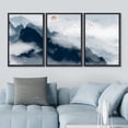 thumbnail image 2 of IDEA4WALL Framed Canvas Print Wall Art Set Aerial View Pastel Mountain Range Nature Wilderness Modern Art Decorative Landscape Rustic for Living Room, Bedroom, Office - 16"x24"x3 Black, 2 of 5
