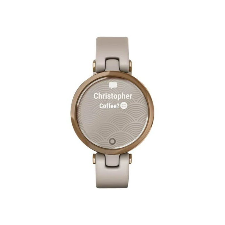 Garmin Lily™ Rose Gold Bezel with Light Sand Case and Silicone