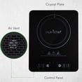 thumbnail image 3 of NutriChef 1500W Adjustable Temp 5.9 Inch Digital Induction Cooktop Stove Burner, 3 of 7