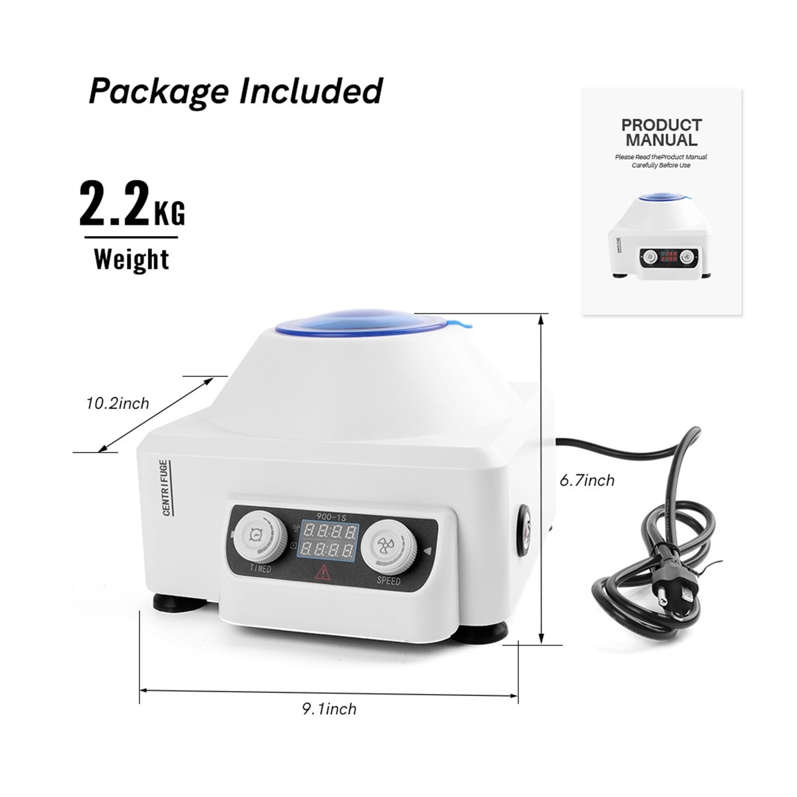 900-1S Electric Blood Centrifuge Prp Plasma Centrifuge Machine Digital Medical Centrifuge Lab 4000rpm 6pcs 15m Centrifuge Tube