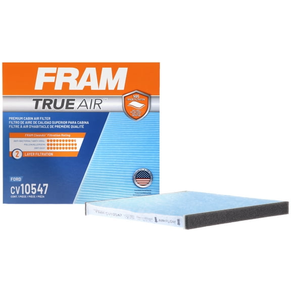FRAM CV10547 TrueAir Premium Cabin Air Filter with N95 Grade Filter Media for Select Ford Vehicles