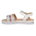 thumbnail image 3 of bebe Fashion Sparkly Flat Sandals for Girls, White (Size 1), 3 of 7