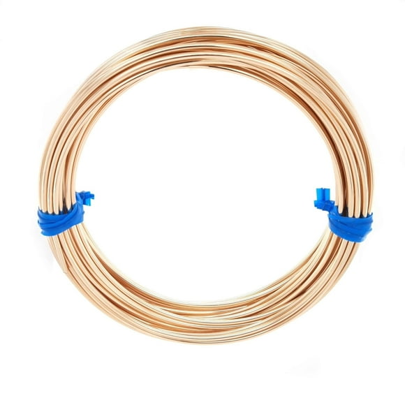 Fil de Calibre 20, Rond Demi-Dur Rempli d'Or Jaune 14/20 Rempli d'Or 14K Fabriqué aux É.-U. - 1 Once (19 Pi) par CRAFT Wire