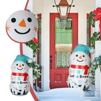 CAMIALA Christmas Inflatables Clearance Sale,45in Large Tumbler Inflatable Snowman,Christmas Outdoor Decor for Garden Lawn Party