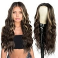 thumbnail image 1 of Long Wavy Wigs for Women Synthetic Hair Wigs Lace Front Wigs Middle Part Hair Replacement Wigs Heat Resistant Fiber for Daily Use A2, 1 of 7