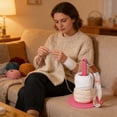 thumbnail image 2 of Wrist Yarn Holder, Portable Yarn Holder Hanging Yarn Spinner, with Wrist Strap Knitting Crocheting Tool for Craft Weaving Lovers Hot Pink, 2 of 6