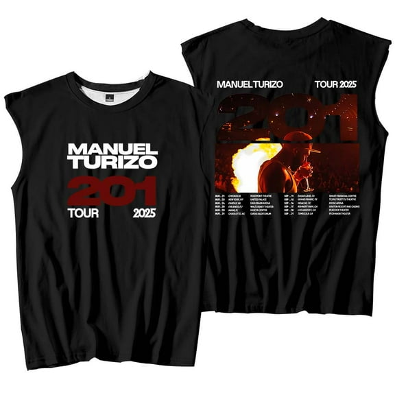 Manuel Turizo 201 World Tour Merch Tank Tops Sleeveless Sport Vest Women Men Outdoor Sportwear