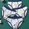 thumbnail image 1 of Ropa interior fina de verano para niños, de algodón puro, de triángulo, para niños pequeños, medianos y grandes, para niños, sin pinzas en el trasero, 1 of 3