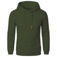 thumbnail image 5 of Wutalume Men's Leisure Versatile Hooded Hoodie, Casual Long Sleeve Pullover with Modern Design, Lightweight and Comfortable for Everyday Outdoor Activities,Army Green L, 5 of 5