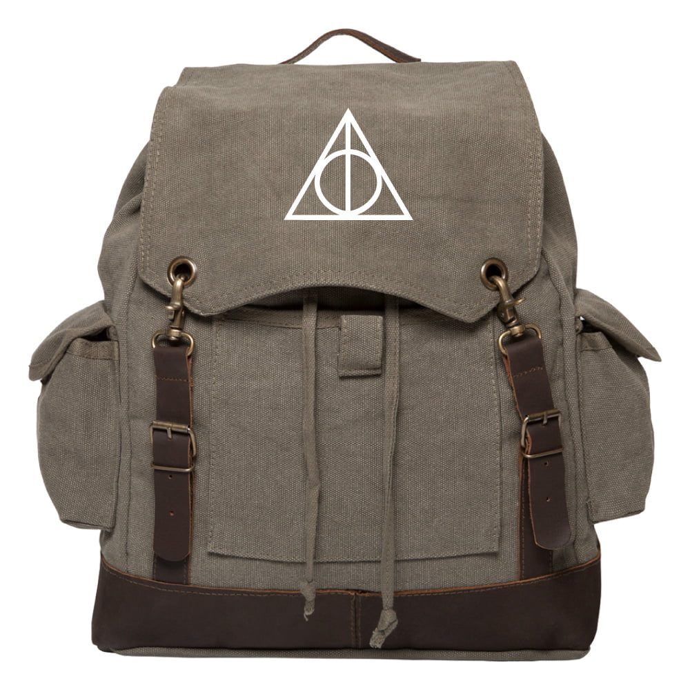 Harry Potter Bag Rucksack Antique Brown Hogwarts Backpack School Bag Flap Over 