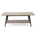 thumbnail image 2 of Canyon Gray Wood Coffee Table With Storage Shelf For Home Grey Extra Space, 2 of 6