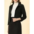 thumbnail image 5 of INSPIRE CHIC Women's Elegant Button-Down Point Collar Short Coats S Black, 5 of 6