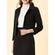 thumbnail image 5 of Abrigos cortos elegantes de botón para mujer Inspire Chic, color negro, con cuello de punta, 5 of 6