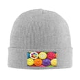 thumbnail image 2 of Junzan Brightly Colored Cupcakes Mens Winter Hats Thick Knit Cuff Beanie Cap Beanie Hat, 2 of 7