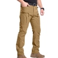 thumbnail image 4 of Resivox Cargo Work Pants for Men Ripstop Waterproof Cargo Pants Stretch Multi Pockets Construction Comfy Fit Hiking Pant Earthy Yellow 2XL, 4 of 10