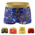 thumbnail image 5 of Men Boxer Briefs Underwear Dragon pattern Loose Fit Comfortable Breathable, 5 of 9