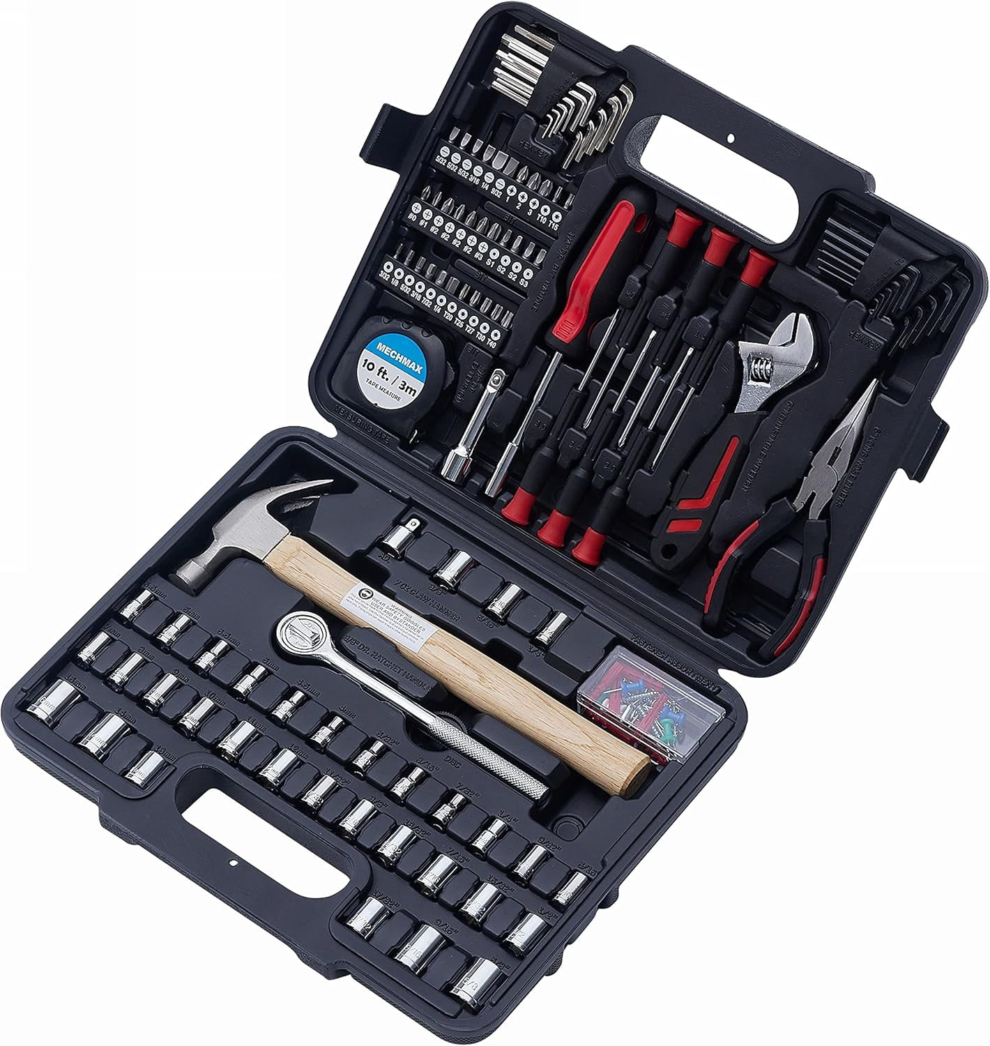 149 Piece Tool Kit, General Home/Auto Repair Tool Set with Toolbox Storage Case for Homeowner, Apartment, Office, Mechanic, Men, Car, and as A Gift