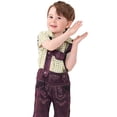thumbnail image 6 of IBTOM CASTLE Kids Boys Oktoberfest Clothes German Bavarian Lederhosen Shorts with Plaid Shirt Socks Halloween Cosplay Beer Festival Dress up Outfit, 6 of 7