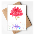 thumbnail image 1 of Watercolor Peach Flower Cartoon Welcome Back Greeting Cards Envelopes Blank, 1 of 3