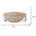 thumbnail image 2 of Summer straw bag small fresh lace daisy messenger bag fashion beach bag waist bag - Khaki, 2 of 5