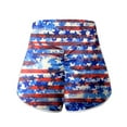 thumbnail image 5 of ZRBYWB Womens Shorts Womens Casual High Waist Running Shorts Independence Days Printed Workout Gym Shorts Relaxed Fit, 5 of 7