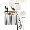 thumbnail image 3 of Black Tablecloth Rectangle Table Cloths 54x108, Waterproof Tablecloth Outdoor Table Cloth, Abstract Lines Gradient Minimalist Modern Texture Washable Table Cover for Kitchen Dinning Party, 3 of 8