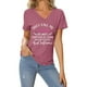 thumbnail image 1 of Camiseta informal de mujer con estampado de corazones de San Valentín: cuello redondo, manga corta, mezcla suave de poliéster y spandex para climas cálidos., 1 of 4